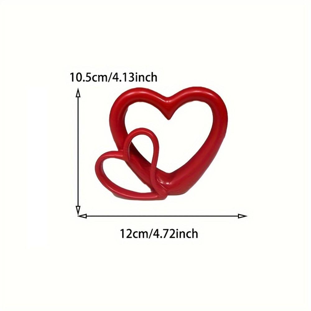 3D Valentine's Day Love Ornament Handicraft Heart Miniature Ornaments  Home Decor
