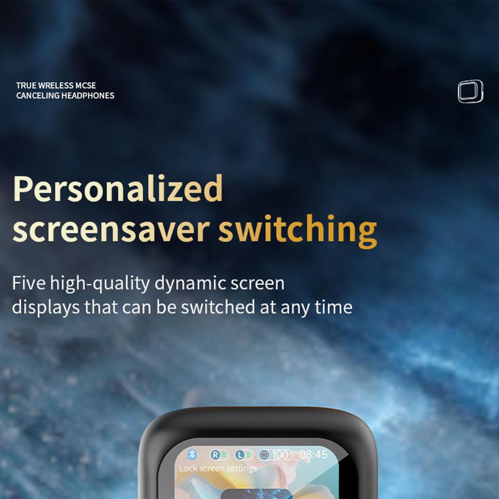 Полноцветный сенсорный экран Наушники с шумоподавлением ANC Наушники с переводом на 134 языка Внутриканальные беспроводные Bluetooth-наушники с шумоподавлением