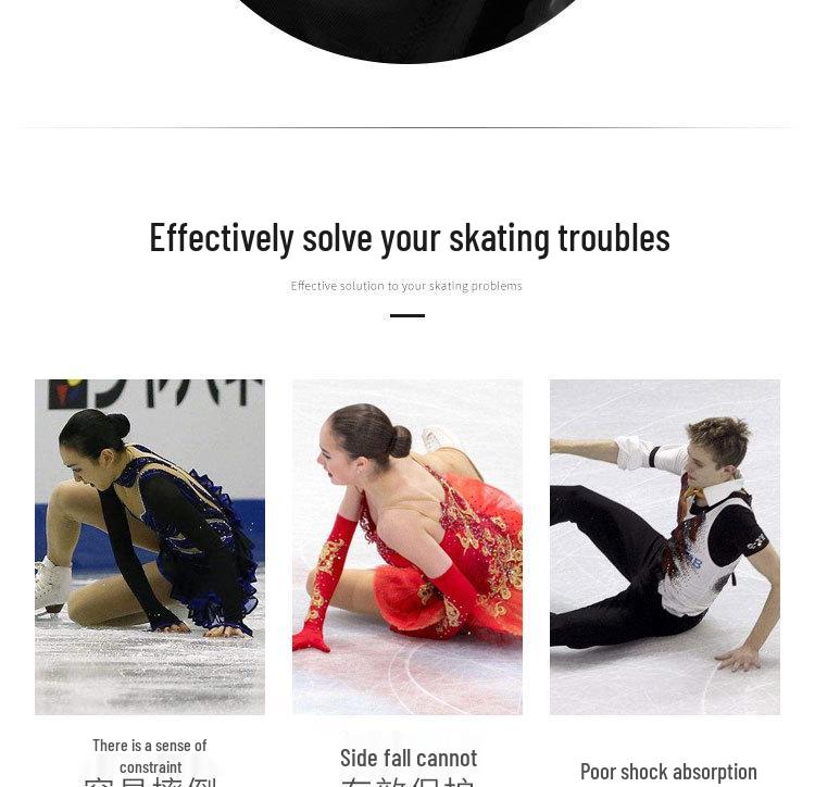 LIUHUO Детская защитная накладка на бедра для катания на коньках и лыжах - Мягкая накладка на ягодицы против падений