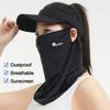 Ear Hanging Ice Silk Face Mask UV Protection Face Cover Portable Sunscreen Face Veil