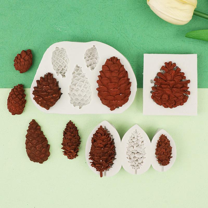 Christmas Pinecone Fondant Silicone Mold for Cake Decoration and Chocolate Baking