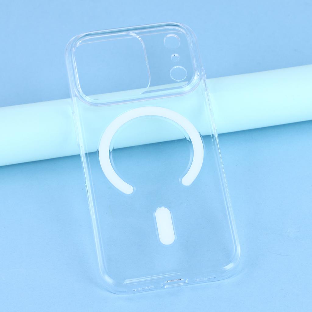 JAUCASE For iPhone 17 Pro Case Compatible with MagSafe Clear PC Phone Cover with AI Touch Control Button