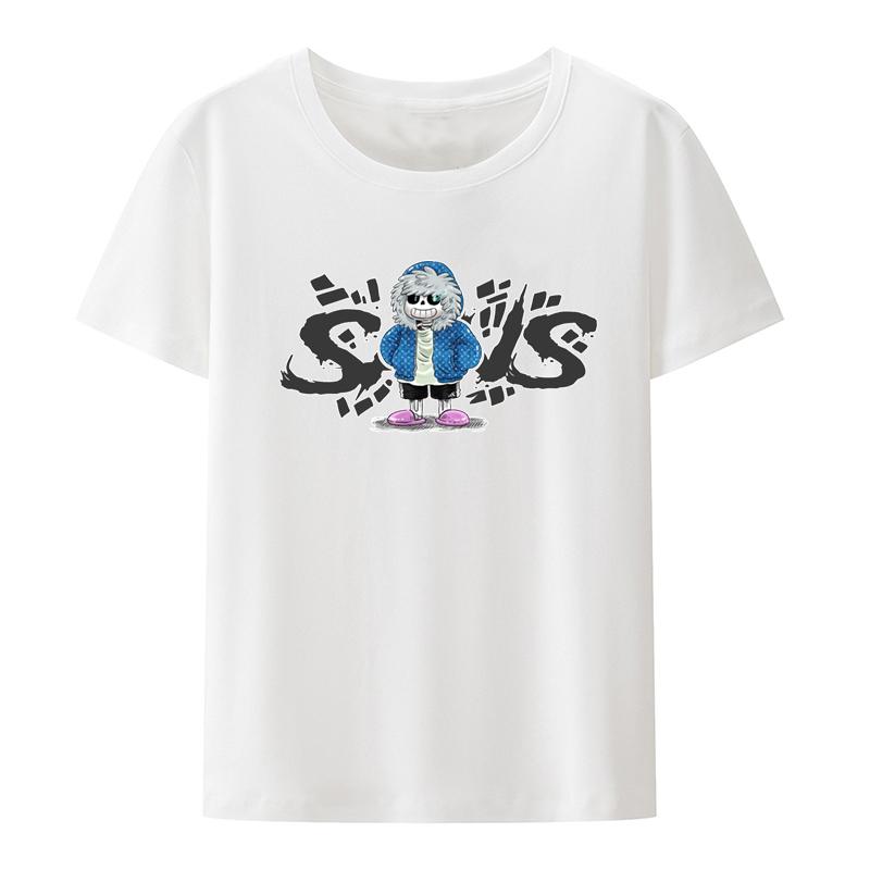 Sans Tops Graphic Print Tshirt Funny Top Tee Tees Comfortable Tshirt Street Fashion Tshirts For Unisex Breathable Casual