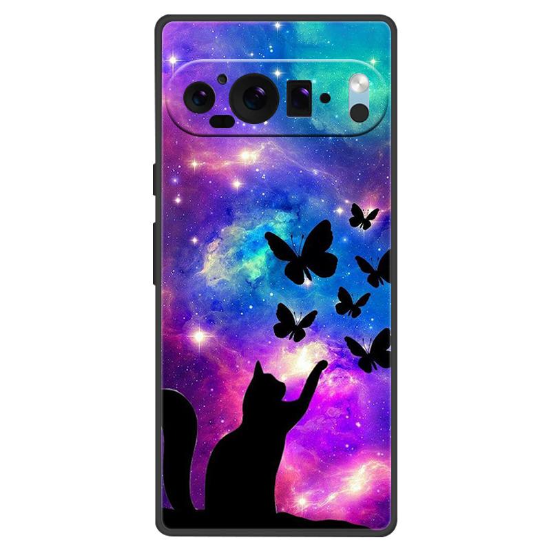 For Google Pixel 9 Pro XL Case Silicone Luxury Space Soft Bumper for Pixel 9 9Pro 9ProXL 5G Phone Cover TPU Funda Fashion Bag
