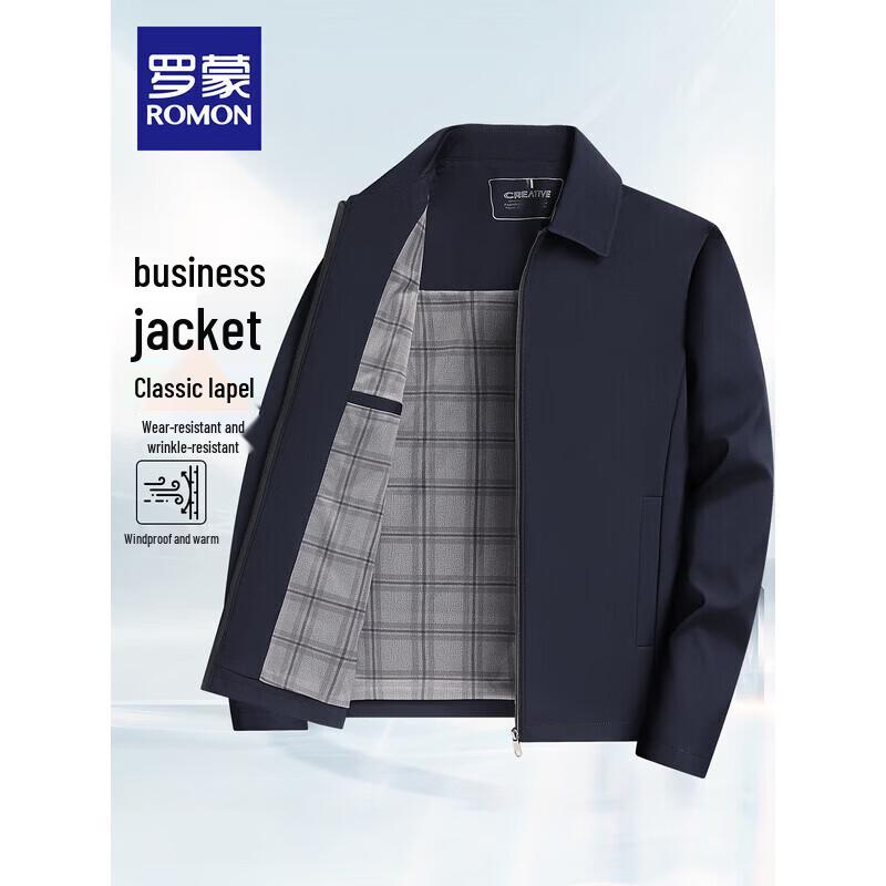 ROMON Men's Business Executive Casual Windbreaker Jacket