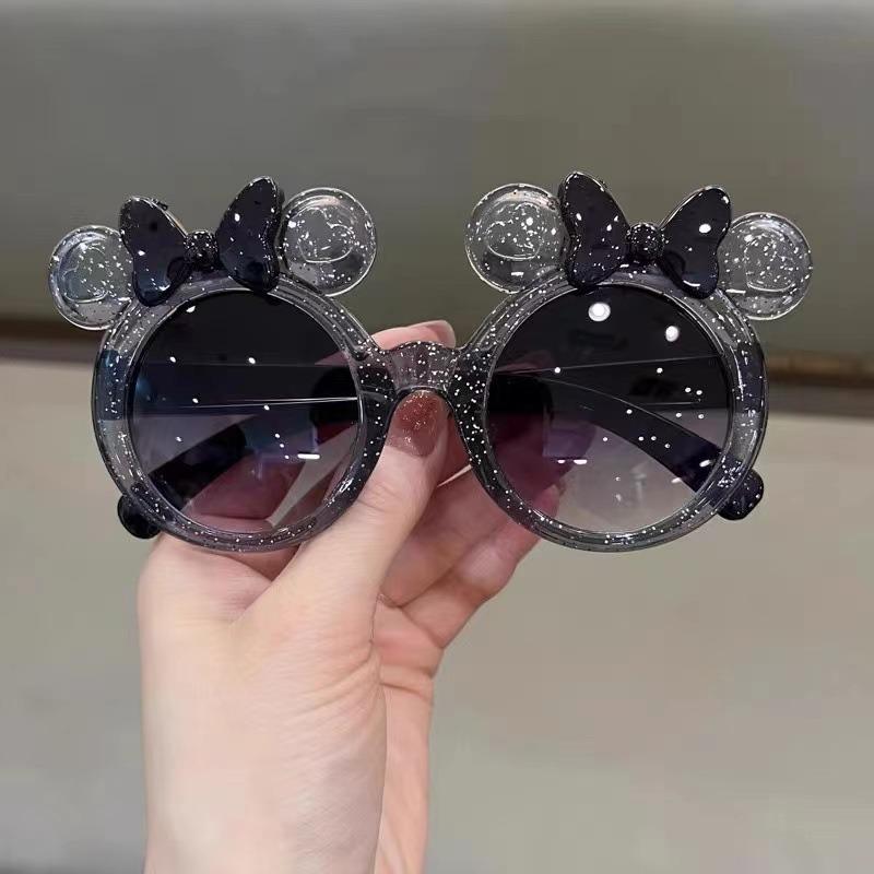 New Crystal Bow Children'S Sunglasses Sunscreen Cute Girls Fashion Trend Personalized Cartoon Eyeglasses Uv400 Eyewear