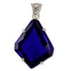 Natural Blue Tanzanite Pendant 87.5 Ct CERTIFIED Sterling Silver 925 Jewelry AI-84-NS