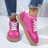 Модная женская легкая спортивная обувь - Всесезонная, Дышащий верх из синтетической кожи, Фитнес, Бег, Повседневная обувь на шнуровке