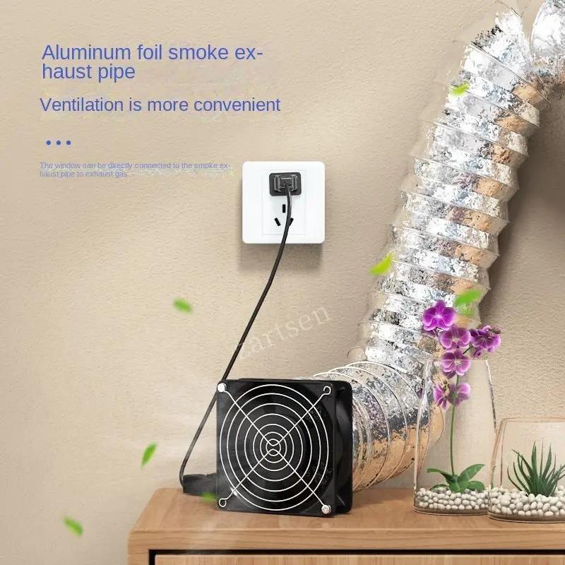 Electric Adjustable Speed Solder Smoke Absorber ESD Fume Extractor Fan Pipe Duct Exhuast Fan with 2M Pipe Tub Ventilation Fan