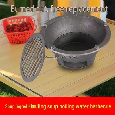 Чугунная угольная печь 2U8K для хот-пота, супа, шабу-шабу и приготовления на открытом воздухе