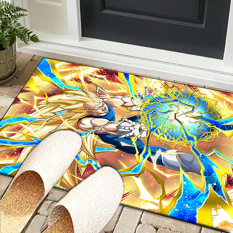 Goku Anime Office Rug Chair Mat, Game Carpet, Suitable for Front Door, Bedroom, Living Room, Desk, Holiday Gift