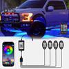 Светодиодные фонари RGB Rock Lights для автомобилей, грузовиков, UTV, управление через приложение, музыкальный режим, длина шнура 250 см, универсальная установка на грузовики, UTV, внедорожники, мигающая музыка