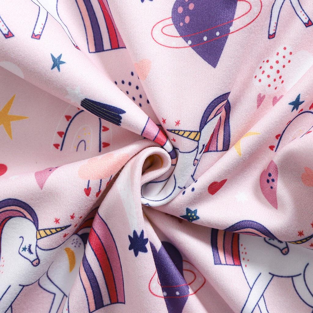 Милый комбинезон с длинными рукавами для новорожденных девочек 1-9 месяцев с принтом единорога и сердца