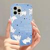 Бегущий кролик с синим дном Применимо к чехлу для мобильного телефона iPhone17Pormax 16Pro Apple 12 Нишевый 14/15