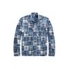Polo SS24 Patchwork Plaid Collar Full Print Single-Breasted Long Sleeve Shirt Men Shirts Blue 710934692-001