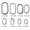 Durable Stainless Steel Line Tackle Fishing Hanging Snap Barrel Swivel Connector Oval Split Rings
