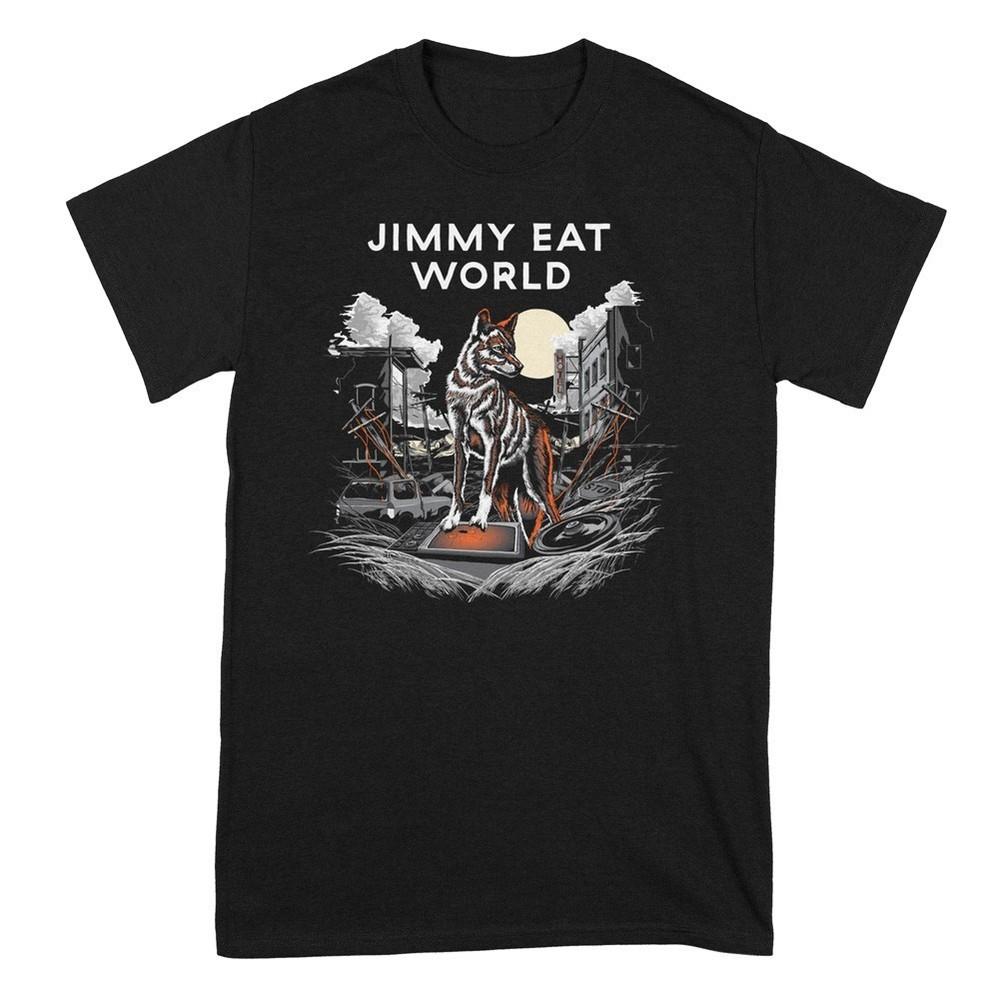 НОВАЯ футболка Jimmy Eat World Band Wolf Moon Хлопок Черный S-5XL BT569 Унисекс
