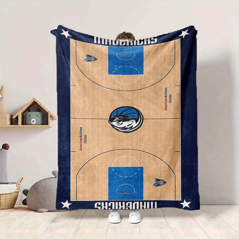 1pc Basketball Mavericks Flannel Blanket, Soft Skin Friendly with Digital Printing, Various Sizes Available for Family, Friends, Birthday