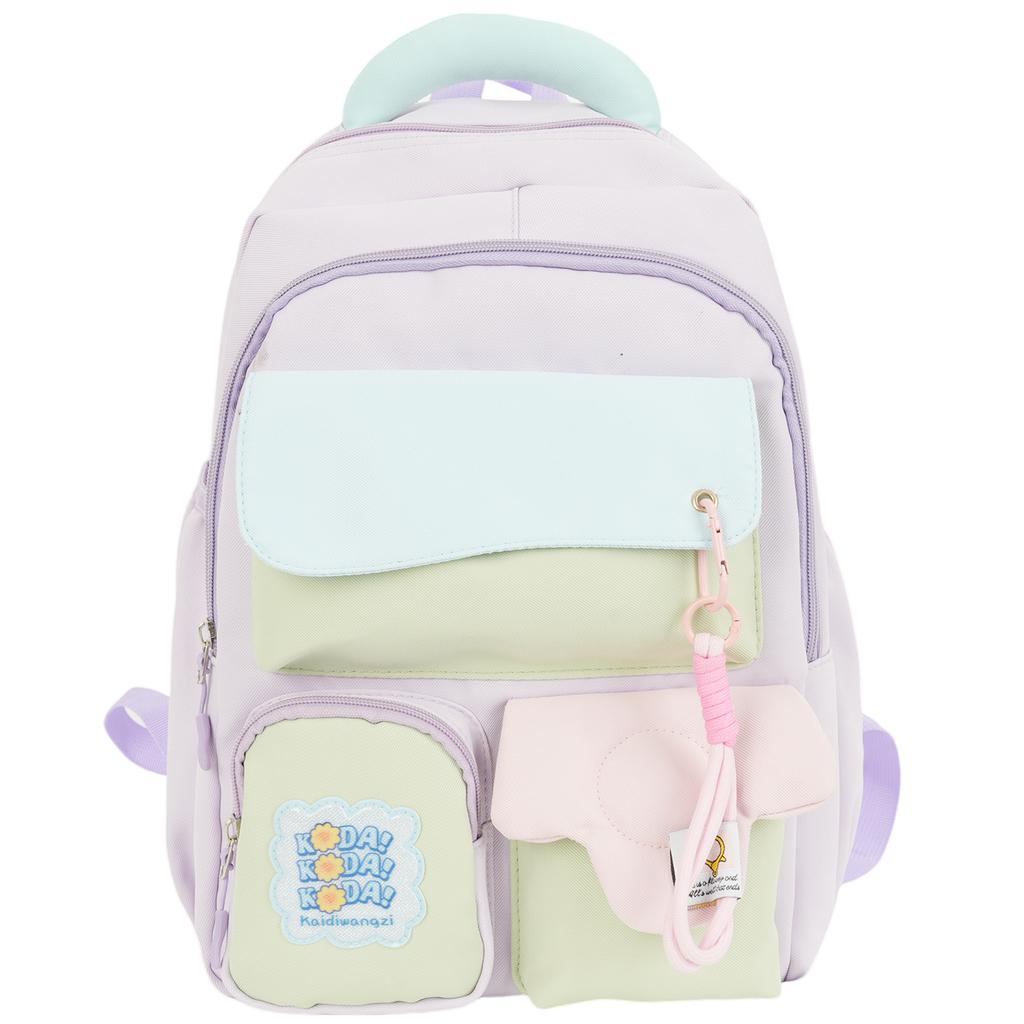 Большая вместимость школьного рюкзака для студента, женский водонепроницаемый рюкзак, контрастный цвет