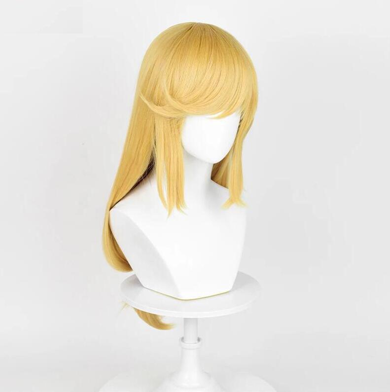 Парик для косплея Эпплджек, высококачественный аниме-парик с длинными золотисто-желтыми волосами, термостойкие синтетические волосы, парики для вечеринок в стиле аниме + шапочка для парика
