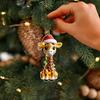 Giraffe Christmas Ornaments 2D Cartoon Giraffe Christmas Hanging Decor for Xmas Tree Acrylic Giraffe Gifts for Women Men