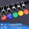 Spicy Hot Pot Locker Number Card with Clip for Restaurant or Bathhouse