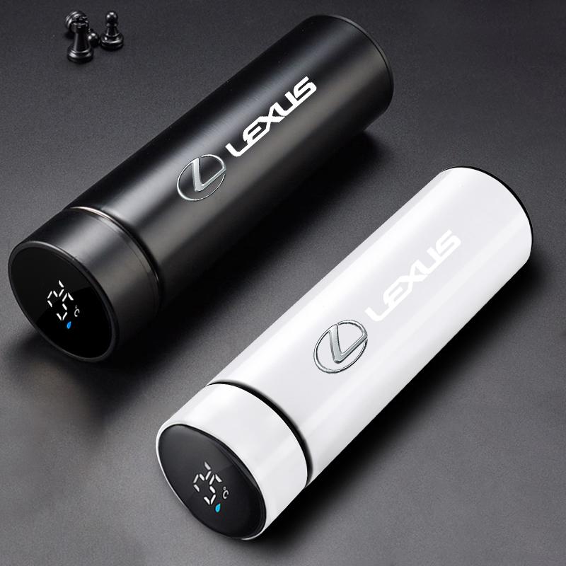 Vacuum Flasks Digital Temperature Display LED Cup Cover For Lexus F SPORT LBX NX RX 350h 450h UX 300e GS GX IS LS LX CT LC ADR1