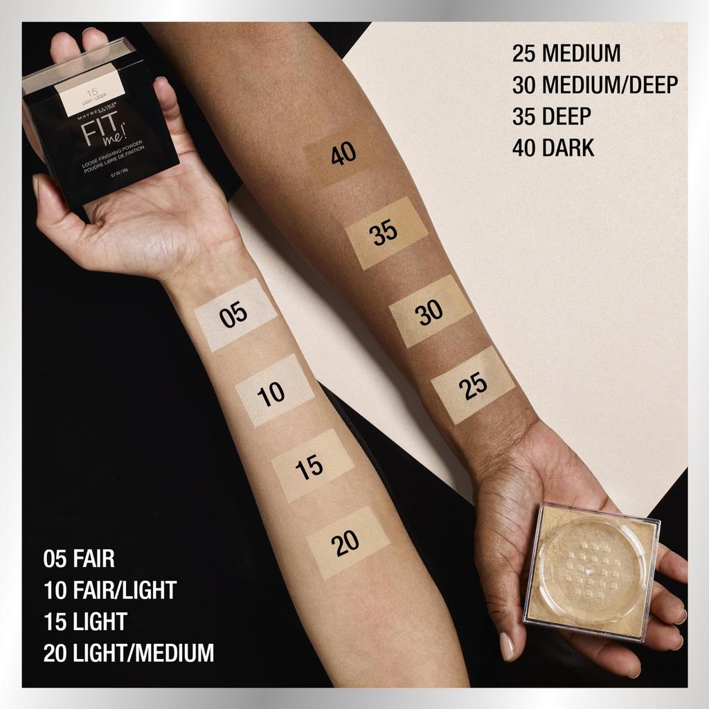 Maybelline Fit Me Рассыпчатая фиксирующая пудра Medium