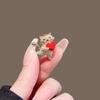Cute Hug Love Heart Cat Brooches For Women Clothing Coat Jewelry Accessories Gifts