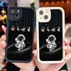 Cartoon Astronaut Phone Case for iPhone Samsung Galaxy Xiaomi Redmi POCO HUAWEI Honor Shockproof Rubber Soft Flexible Cover Casing
