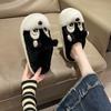 Fashion Women Winter New Cartoon Squirrel Cotton Slippers Flat Fluffy Slippers Fashion Home Indoor Fur Slippers Warm Soft Plush Shoes