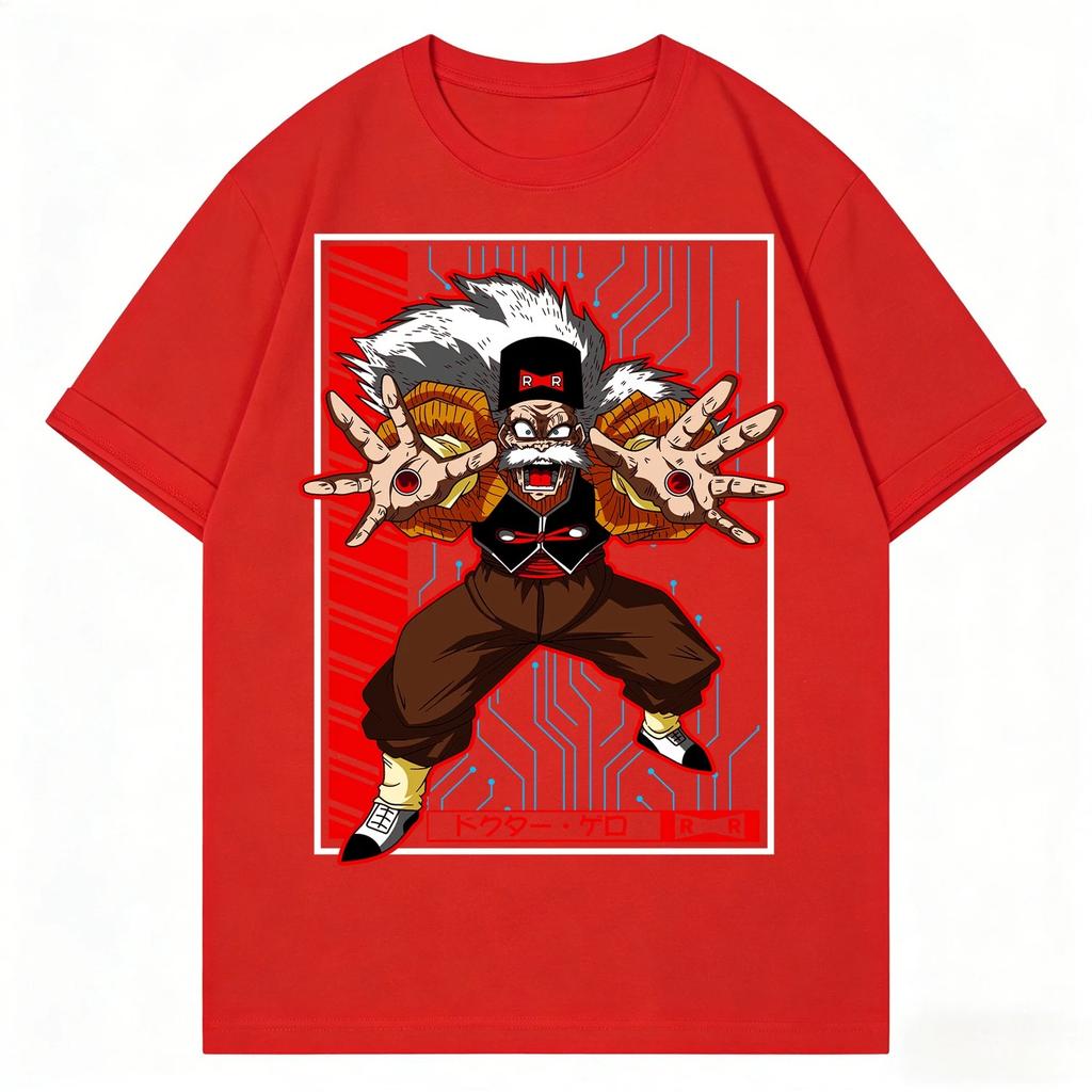 Dragon Ball "Dr. Gero Red Ribbon Army" Anime Black Women And Men Fashion Comfortable T-Shirt