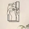 One Piece Metal Wall Art Decoration Large Girl Line Mural Single-Side Hanging Ornament Bedroom Bathroom Decor