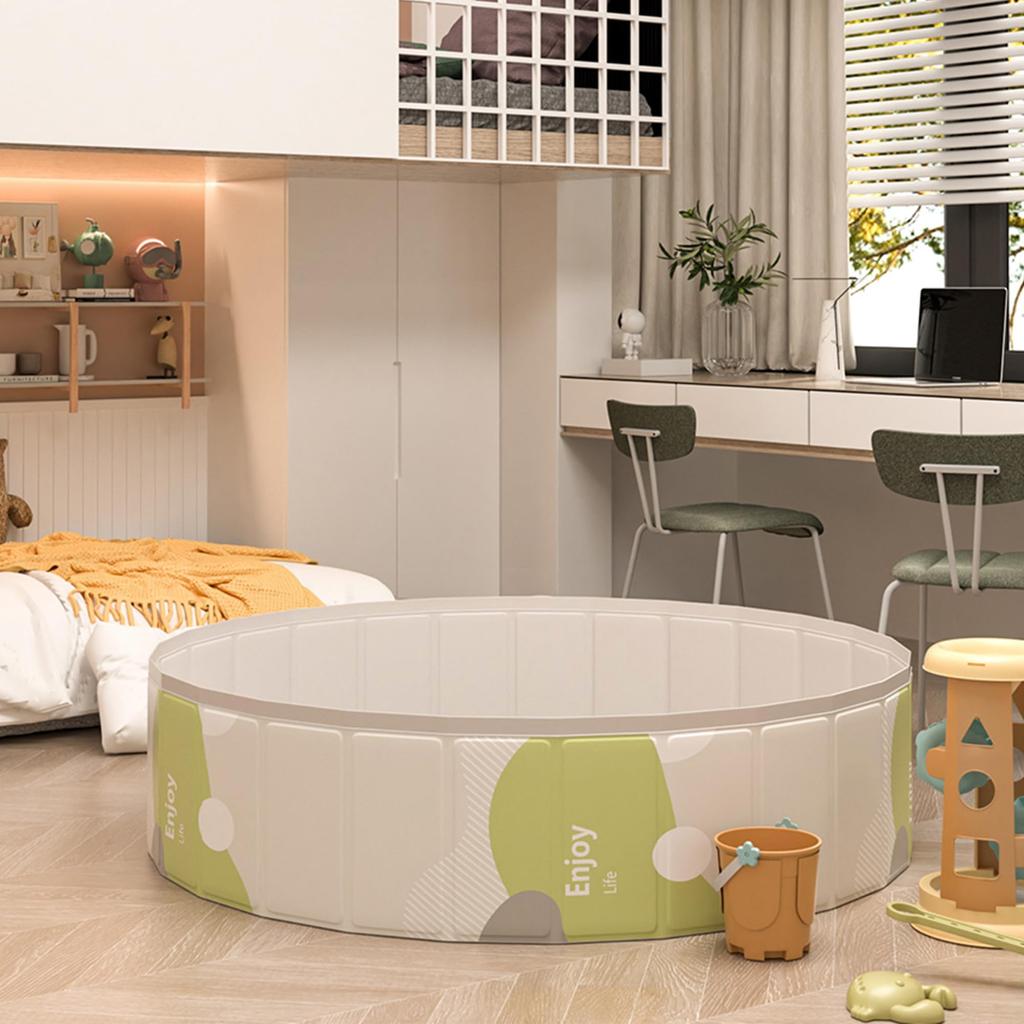 Hyindoor Складной бассейн для домашних животных, не требует надувания, 80x20 см, для собак и кошек, Водные игры/Душ, Защита от жары, Легко хранить, Виниловый бассейн для дома