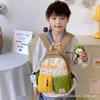 Модный детский рюкзак с карманом в стиле колор-блок: Стильная сумка для прогулок для мальчиков и девочек