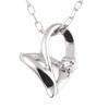 SUEHIRO Diamond White Gold Open Heart Necklace Women's
