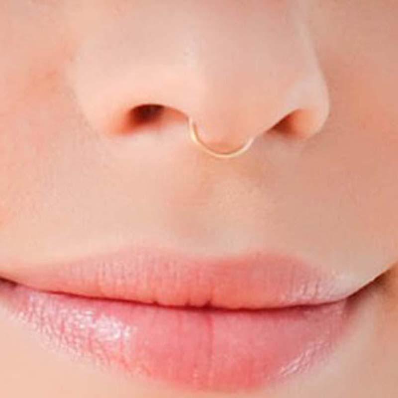 Изысканное поддельное кольцо с искусственной перегородкой из нержавеющей стали 14 карат, заполненное, калибр 20, диаметр 8 мм