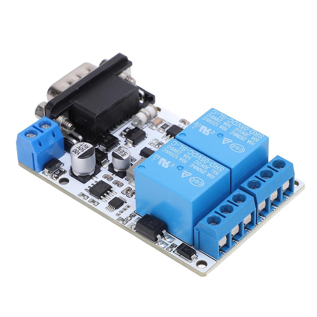 2 Channel Serial Port Control Relay Module RS232 Opto Relay Board with for MCU SP3232 8bit Comm