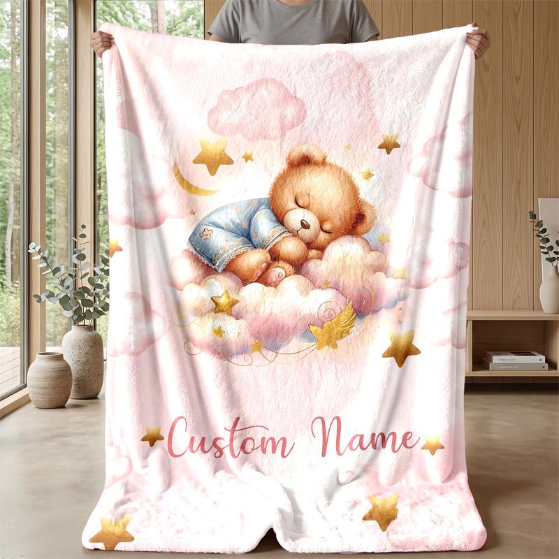 Stuffed Animals and Color Balls Theme blanket Lightweight Warm Flannel Blanket Decorative Throw Blanket for Home Decoration