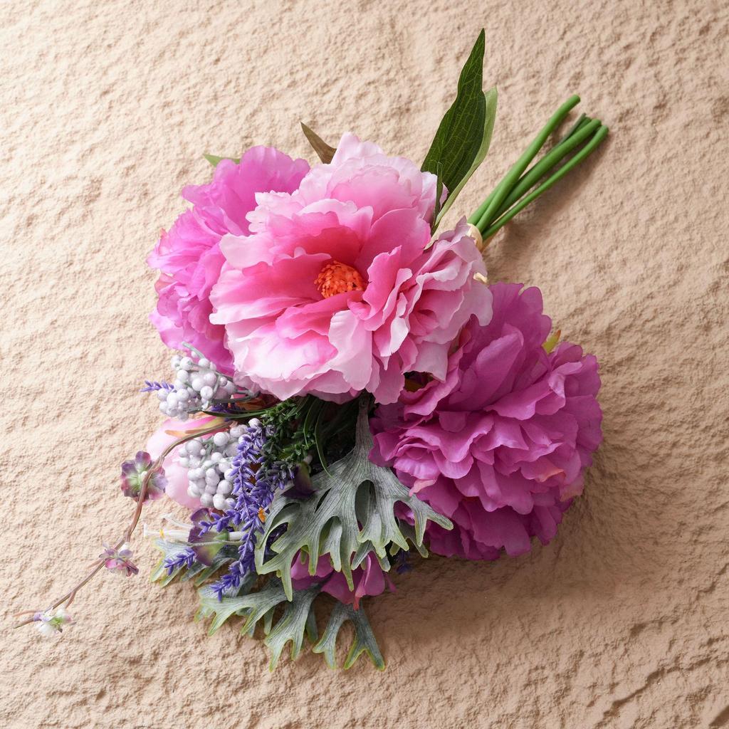10% Off Peony Flower Bouquet - Faux Peony Arrangement for Home Décor & Weddings, INS Style
