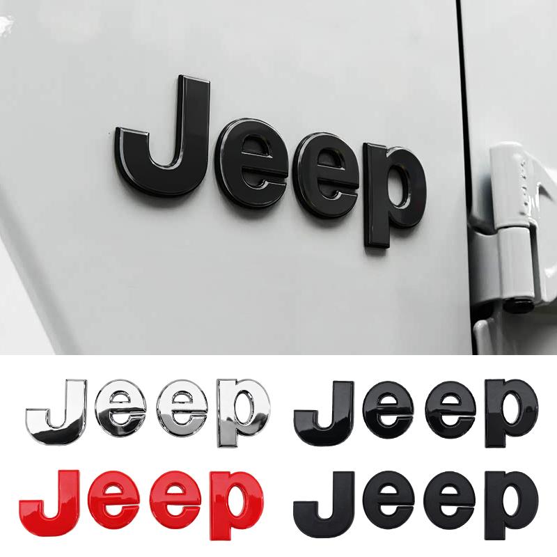 1pcs Car Front Rear Logo Auto Grille Emblem Sticker for Jeep Renegade Compass Grand Cherokee JK Wrangler Rubicon Accessories AMT1