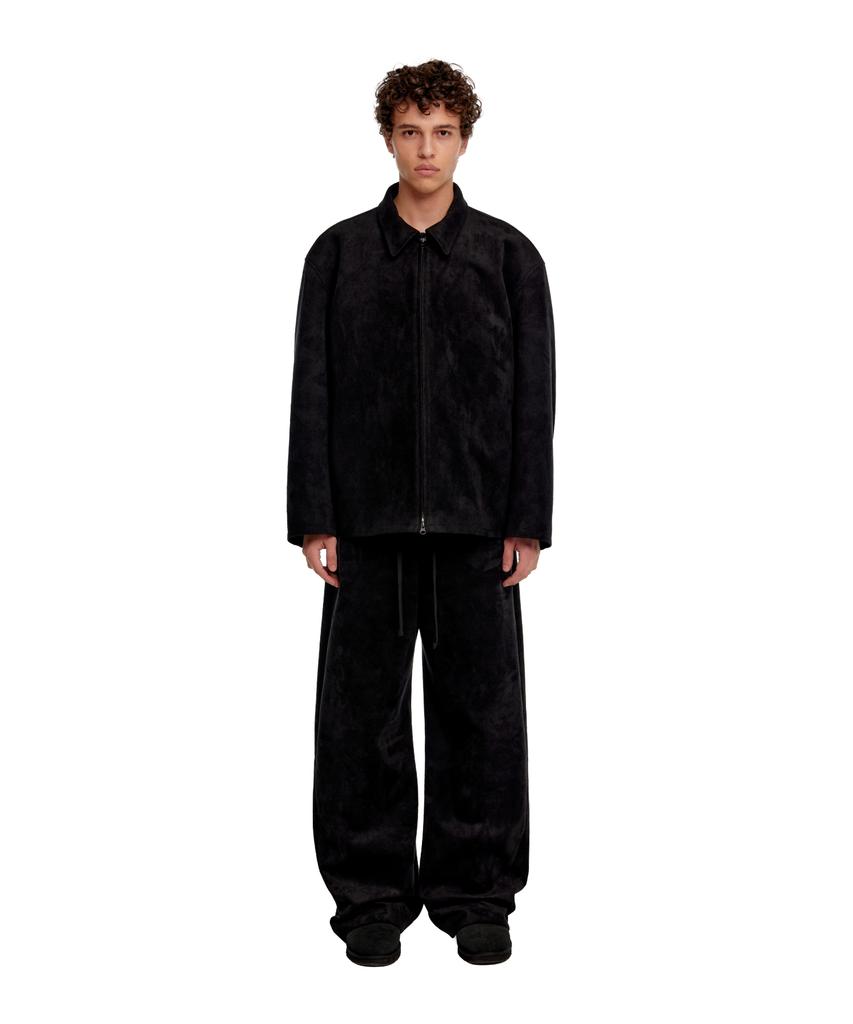Era Men Suede Effect Oversized Jacket - Black