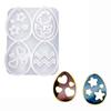 Bunny Eggs Silicone Molds Easter Egg Hanging Pendant Casting Molds Egg Rabbit Ornament Hanging Ring Tag Plaster Cement Mould