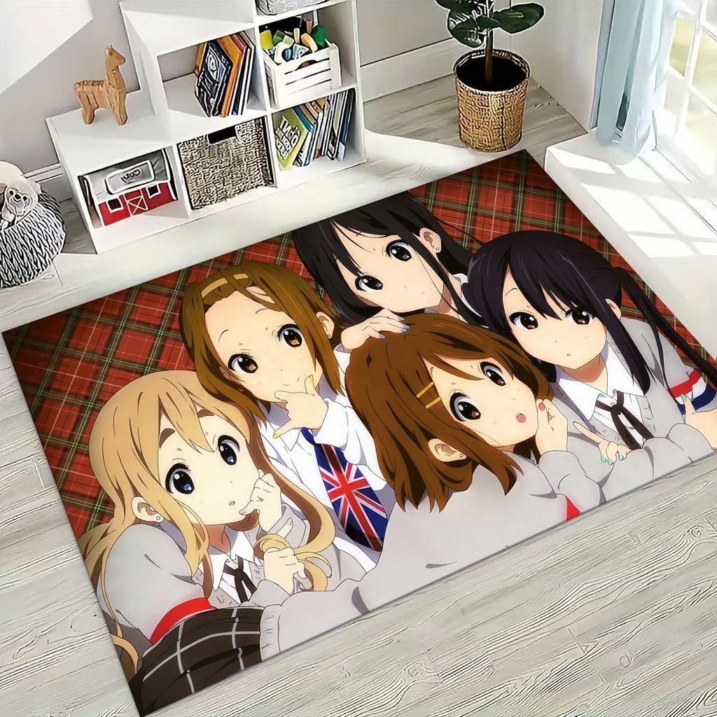 Аниме K-ON Каваи Девочка Хирасава Юи Музыка Мультяшный Ковер для Спальни Гостиной Дивана Домашний Придверный Коврик Декор, Детский Нескользящий Напольный Коврик
