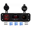 3 In 1 Panel 12V 3.1A Dual USB Car Charger Socket Power Outlet LED Voltmeter Power Socket Adapter for Truck Boat RV