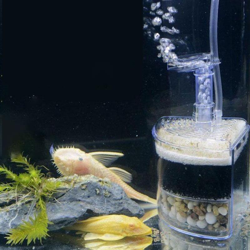 Multi-Layer Media Pneumatic Fish Tank Filter Aquarium Corner Sponge Filter Quiet Betta Fry Shrimp And Small Fish Bio Foam Filter