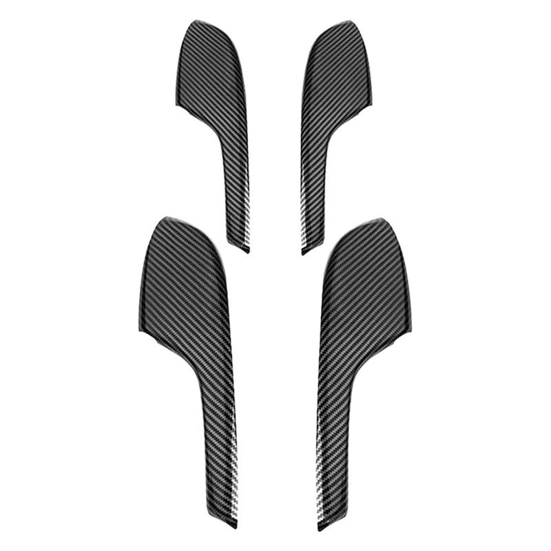 Carbon Fiber Interior Door Armrest Panel Cover Trims for Honda 10th Civic 2016- Auto Parts
