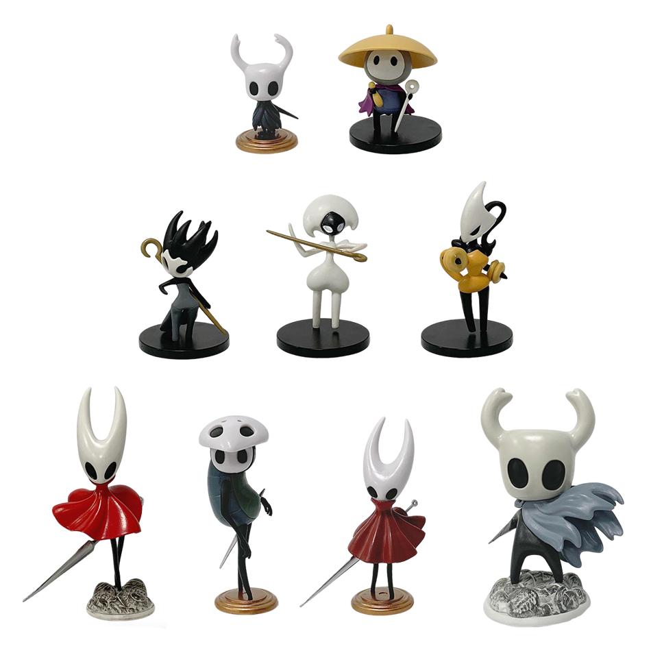 In Stock  Multiple Knight & Hornet Anime PVC Statue Figures | Handmade Collectible Game Peripherals with Base Boy's Gift