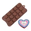15-grid Silicone Chocolate Mold Reusable Rose Flower Shape Molds Cake DIY Crafting Handmade Kitchen Baking Mould for Biscuits