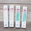 New A15 Series Gradient Pink Green Curve Candle Party Gradient Pink Platinum Dotted Spiral Candle